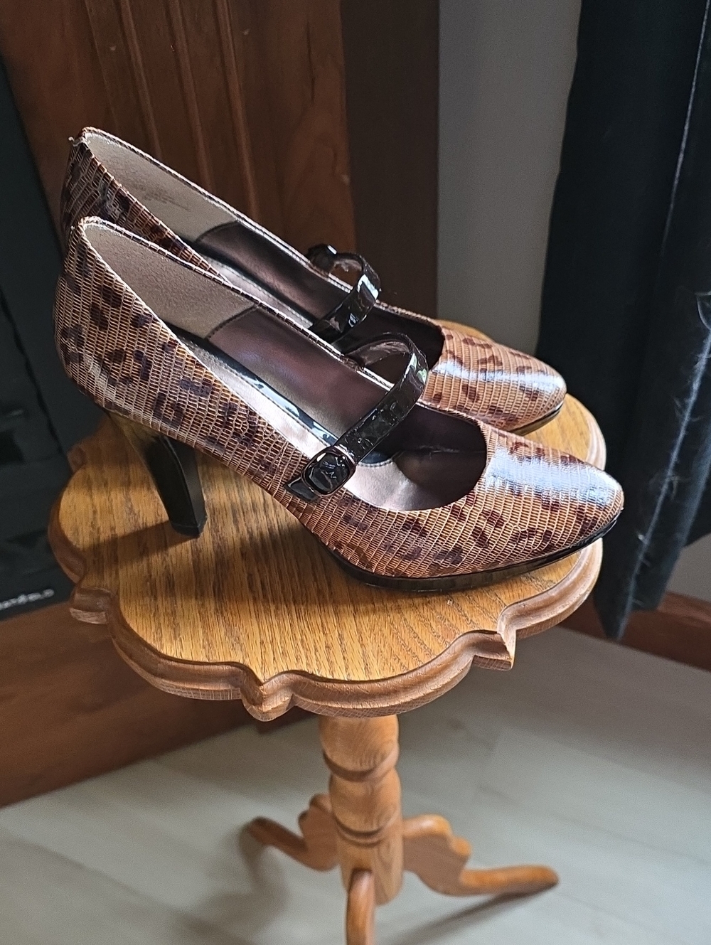 Sofft Leopard Mary Jane Heels